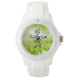 Reloj De Pulsera Él restaura mi alma bíblica verse