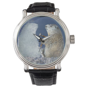 Reloj De Pulsera El saltar lejos en el día de la marmota