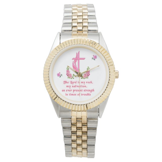 Reloj De Pulsera El Señor es mi roca cristiano (Anverso)