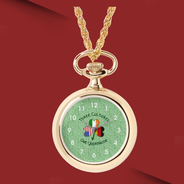 Reloj De Pulsera El Shamrock americano alemán personalizado (Subido por el creador)