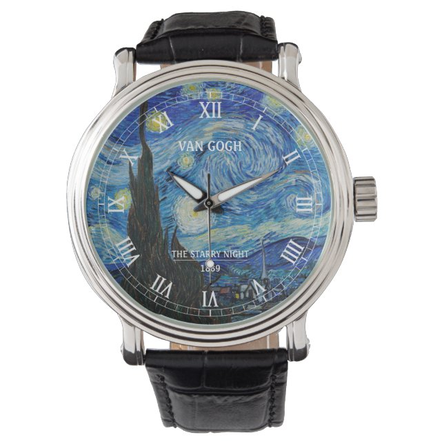 Reloj De Pulsera El Starry Night Watch de Van Gogh (Anverso)