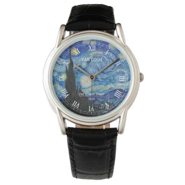Reloj De Pulsera El Starry Night Watch de Van Gogh (Anverso)