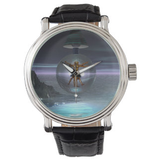 Reloj De Pulsera El surrealista Leonardo da Vinci Vitruvian Man Wat