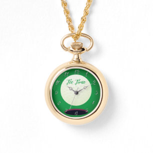 Reloj De Pulsera El tiempo del té de los golfistas de oro
