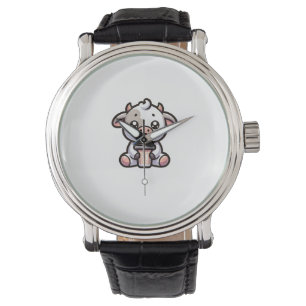 Reloj De Pulsera El timo de leche lindo Lover Pequeño ternera conge