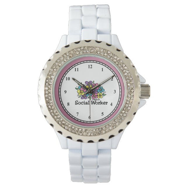Reloj De Pulsera El trabajador social florece (Anverso)
