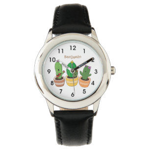 Reloj De Pulsera El trío de cactus lindo canto ilustracion personal
