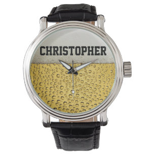 Reloj De Pulsera El vidrio de cerveza personaliza