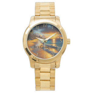 Reloj De Pulsera ÉL VIENE PRONTO Fe cristiana océano
