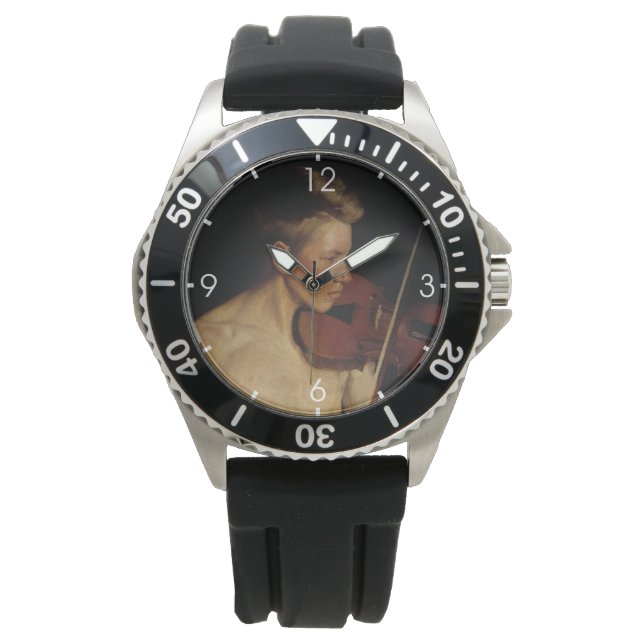 Reloj De Pulsera El violinista (músico masculino) (de Pekka Halonen (Anverso)