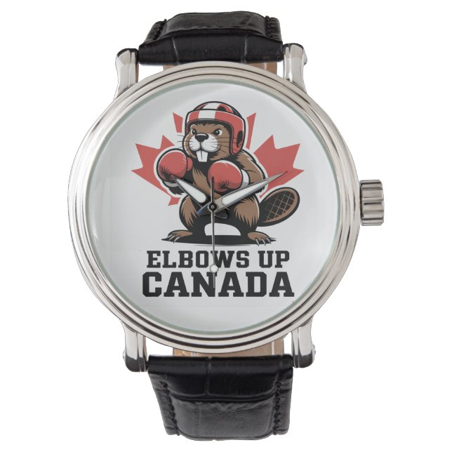 Reloj De Pulsera Elbows Up Canada Orgulloso (Anverso)
