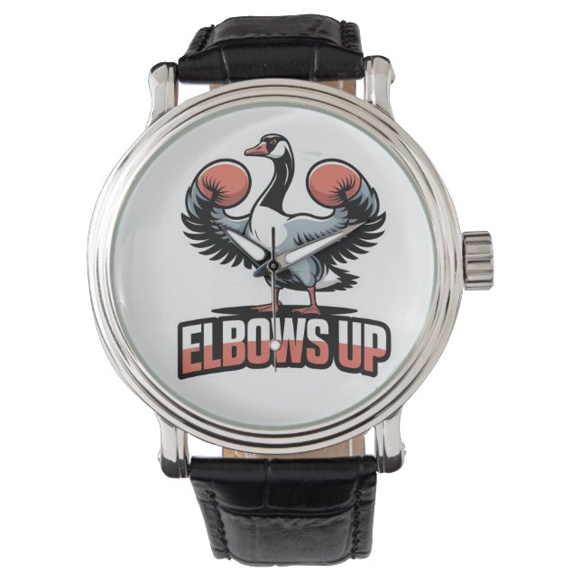 Reloj De Pulsera Elbows Up - Luchando contra la oca canadiense (Anverso)
