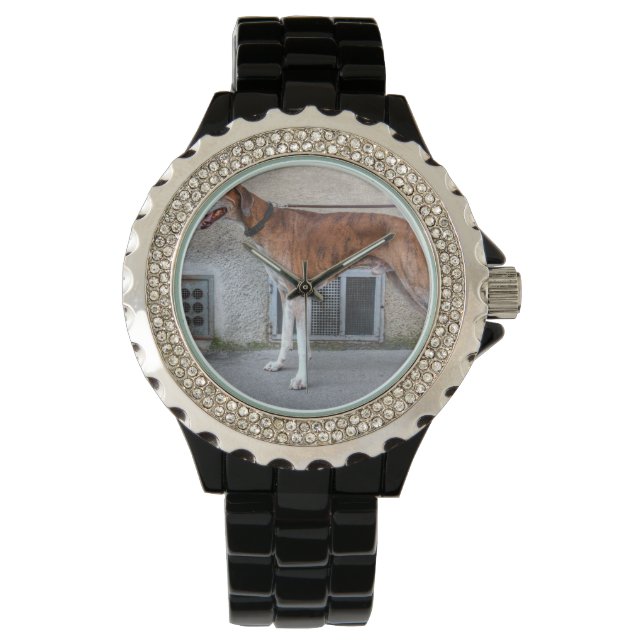 Reloj De Pulsera Elder Brindle Greyhound (Anverso)