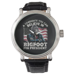 Reloj De Pulsera Elecciones 2024 Divertido voto Sasquatch EEUU