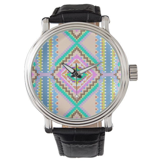 Reloj De Pulsera Electric Pastel Dream Kaleidoscope (Anverso)