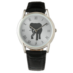 Reloj De Pulsera Elefante africano con números romanos