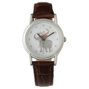 Reloj De Pulsera Elefante boho y corazón