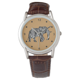 Reloj De Pulsera Elefante con franjas cebra + tus ideas