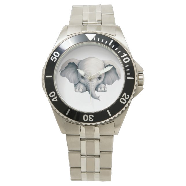 Reloj De Pulsera Elefante Espiando (Anverso)