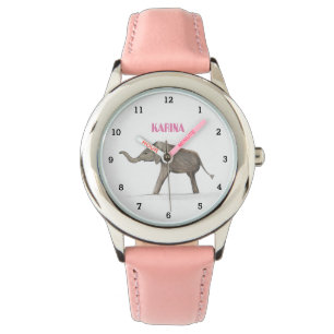 Reloj De Pulsera Elefante Gris Cute Animal Girly Kids