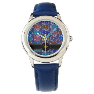 Reloj De Pulsera elefante monograma inicial