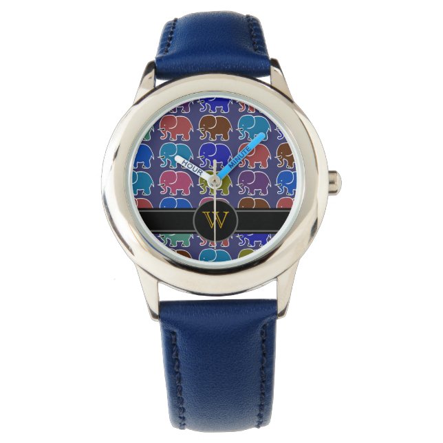 Reloj De Pulsera elefante monograma inicial (Anverso)