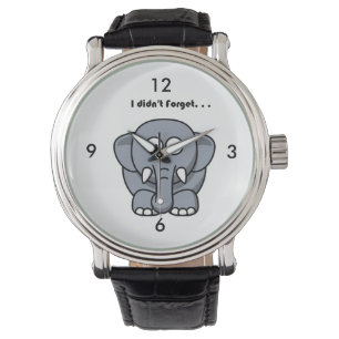 Reloj De Pulsera Elefante no olvidó al gracioso Personalizado de Ch