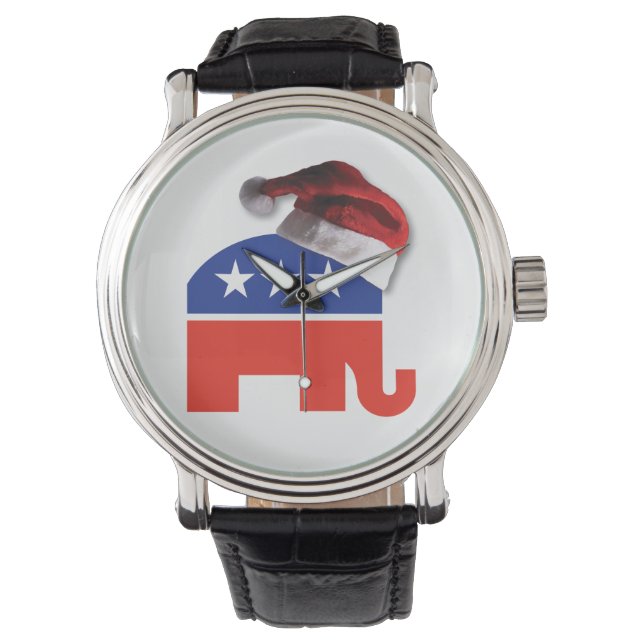 Reloj De Pulsera Elefante republicano Santa Claus (Anverso)