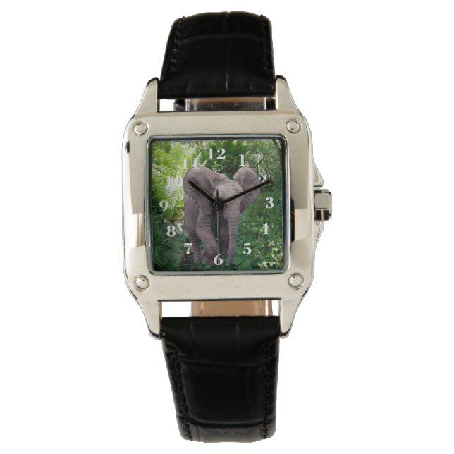 Reloj De Pulsera Elefante y jungla (Anverso)