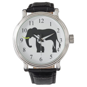 Reloj De Pulsera Elefantes blancos y negros