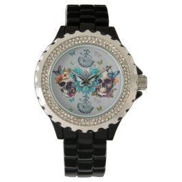 Reloj De Pulsera Elegancia etérea: Skulls y mariposas 🦋 💀
