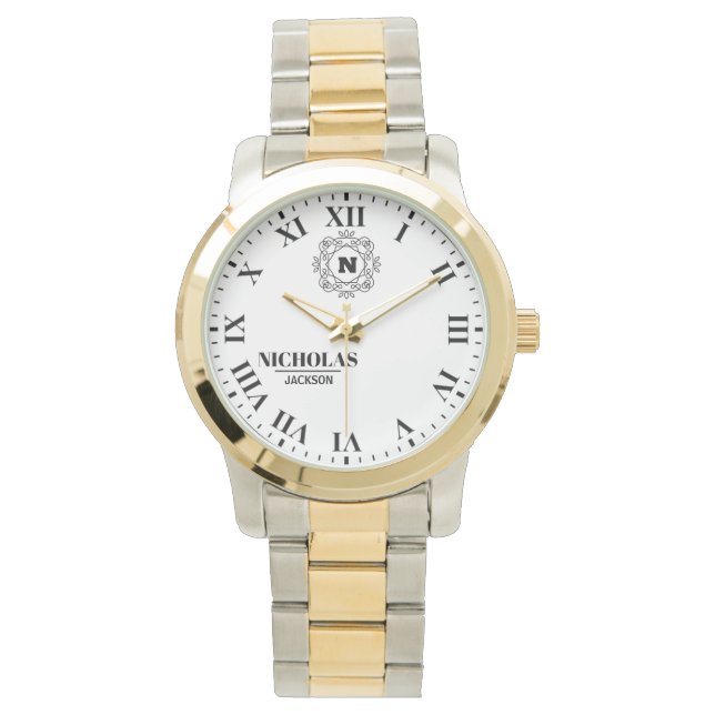 Reloj De Pulsera  Elegant and minimalist monogrammed (Anverso)
