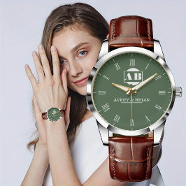 Reloj De Pulsera Elegant Anniversary Keepsake Couples Personalized