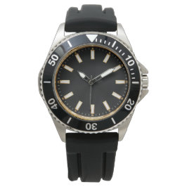 Reloj De Pulsera Elegant Black Diver Style Watch Design