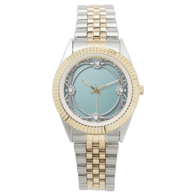 Reloj De Pulsera Elegant Blue and Silver eWatch  (Anverso)