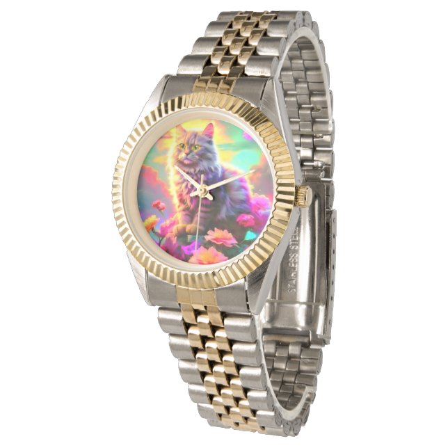 Reloj De Pulsera Elegant Cat Watch for Women  (Angular)