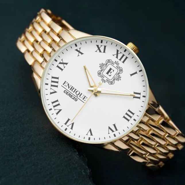 Reloj De Pulsera Elegant Custom Monogram Timeless Personalized Keep (Subido por el creador)