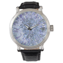 Reloj De Pulsera Elegant ice blue mosaic
