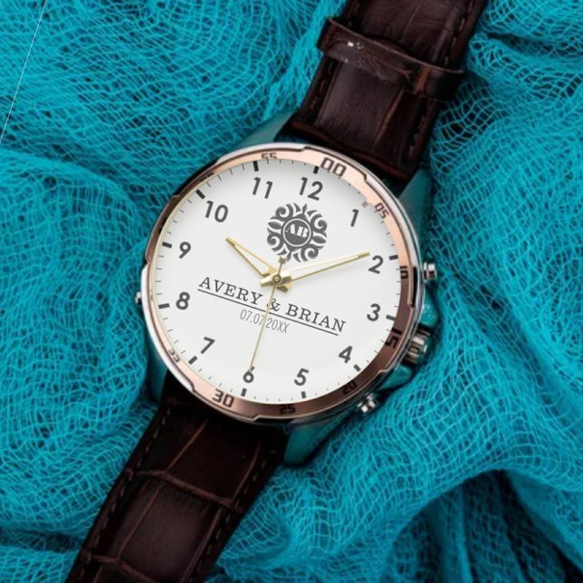 Reloj De Pulsera Elegant Luxury  monogram initials names (Subido por el creador)