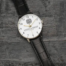 Reloj De Pulsera Elegant Luxury Monogram Letters Couple's Names