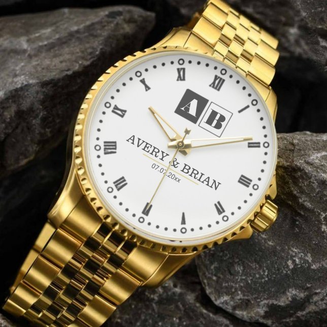 Reloj De Pulsera Elegant Personalized Monogram  (Subido por el creador)