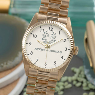 Reloj De Pulsera Elegant Personalized Wedding Couple Names