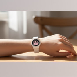 Reloj De Pulsera Elegant Pink Princess Doll Cherry Blossom Women's 