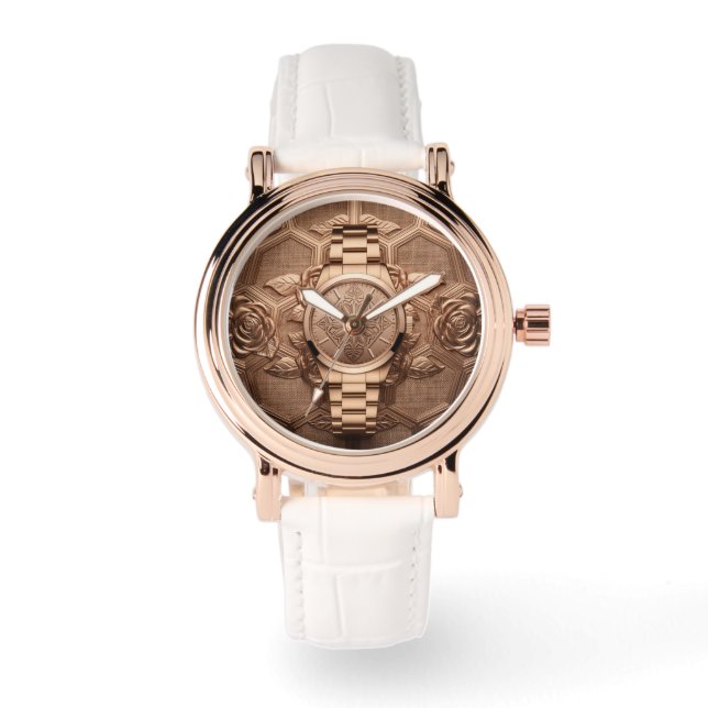Reloj De Pulsera Elegant Rose Aesthetic Floral Wrist Watch (Anverso)