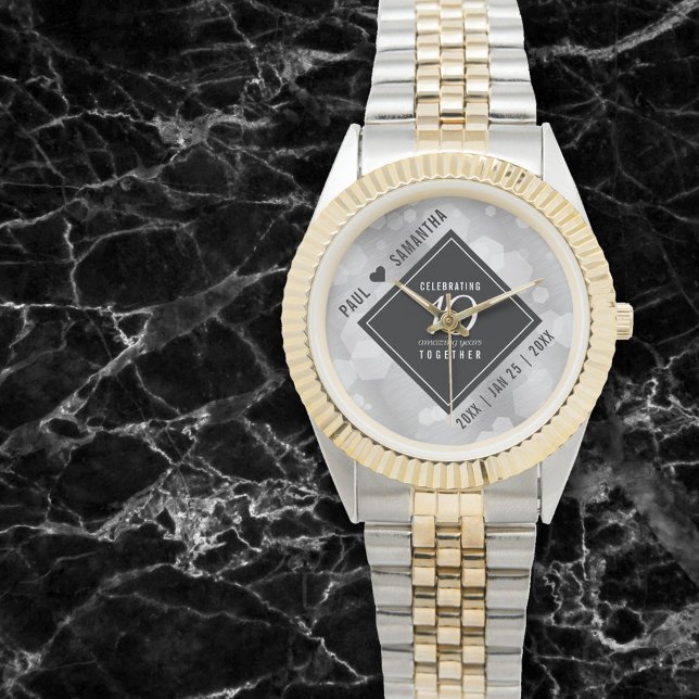 Reloj De Pulsera Elegante 10° Aniversario del Boda Tin (Subido por el creador)