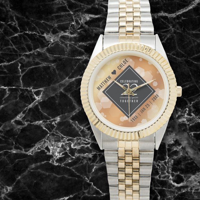 Reloj De Pulsera Elegante 22° Aniversario del Boda del Cobre (Subido por el creador)