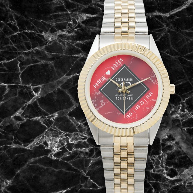 Reloj De Pulsera Elegante 42° Aniversario del Boda Jasper (Subido por el creador)