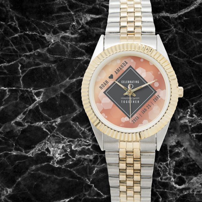 Reloj De Pulsera Elegante 8° Aniversario del Boda de Bronce (Subido por el creador)