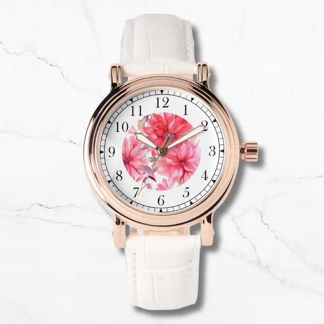 Reloj De Pulsera Elegante acuarela rosa Floral Moda estilo Womans (Subido por el creador)