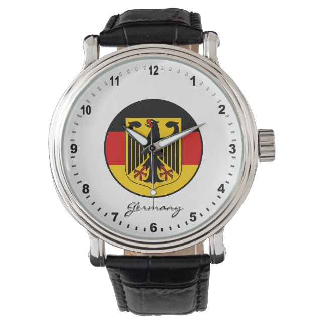 Reloj De Pulsera Elegante Alemania Watch & Bandera alemana / Deutsc (Anverso)